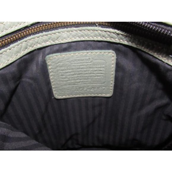 Coach Vintage Sage Green Buttery Soft Leather & Brass Hardware Sonoma Feed bag - Picture 3 of 12